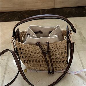 H&M Tan Woven Shoulder Bag
